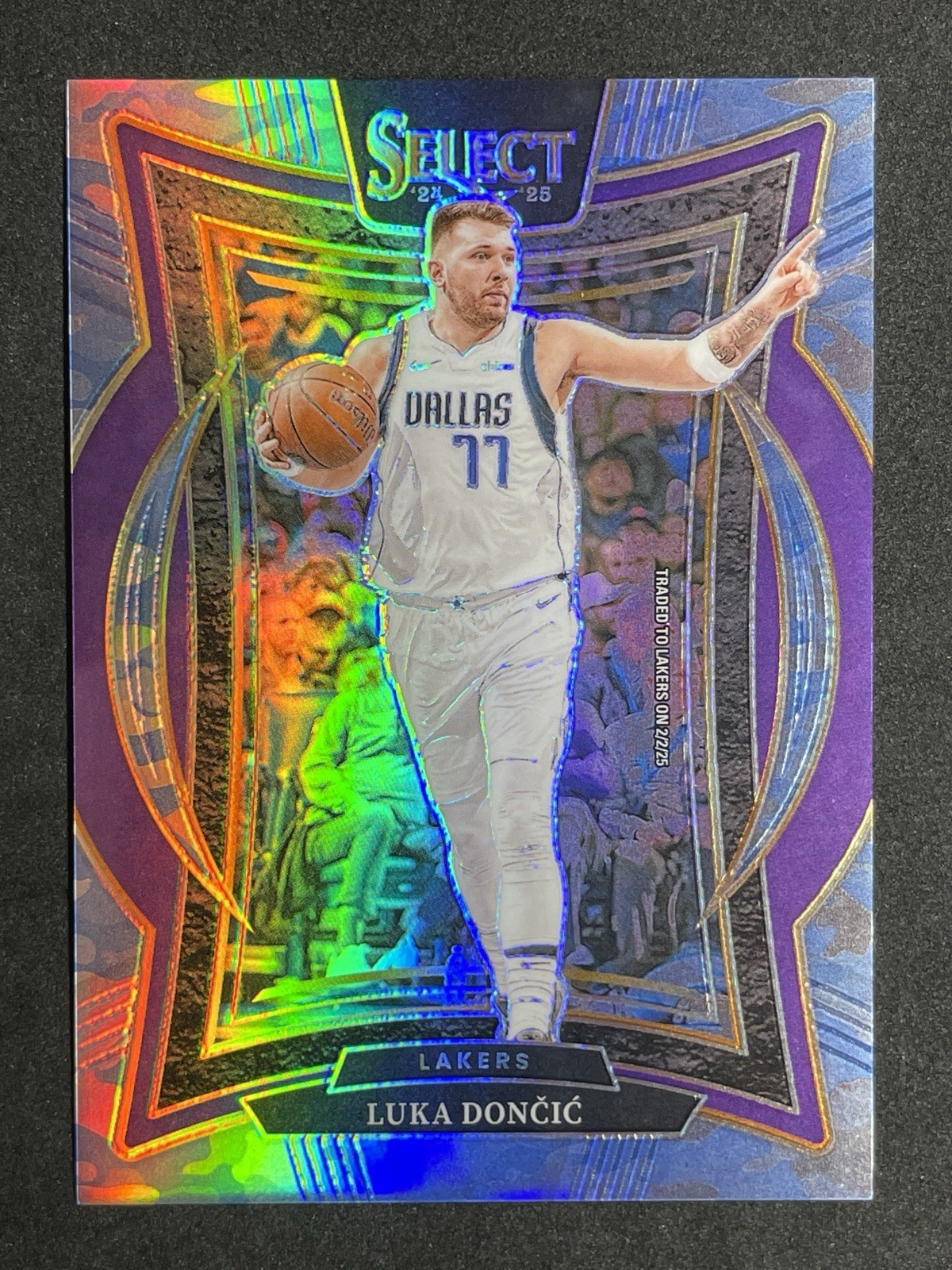 Luka Doncic 2024-25 Panini Select Concourse Blue Camo /99 #56