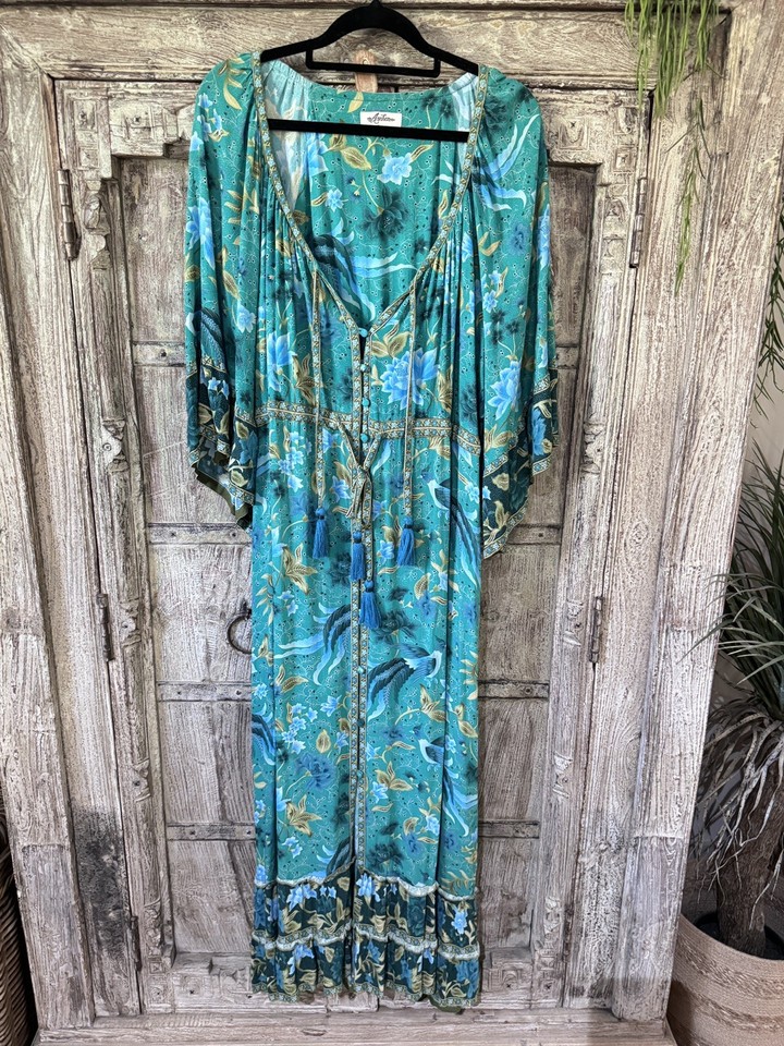 Arnhem Clothing Ilona maxi dress in the forest green colorway size 14