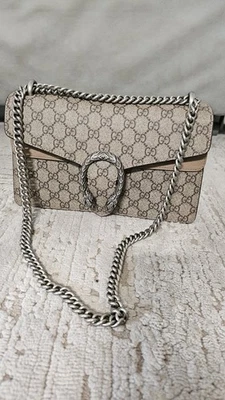 GucciSKU: 221451F04811500Beige Small GG Supreme Dionysus Bag