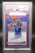2020 Immanuel Quickley Optic Fast Break Pink /20 #175 Rated Rookie Auto PSA 10