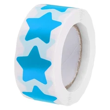 500pcs Blue Star Stickers Roll 1" DIY Adhesive Star Labels Removable