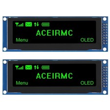 2 PCS 3.12 Inch OLED Display 256x64 LCD SSD1322 Module 16Pin SPI Green