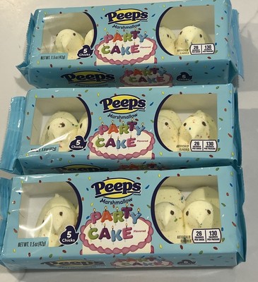 3 Packs Peeps Marshmallow Chicks Candy PARTY CAKE Flavor New Easter