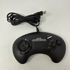 SEGA Genesis Wired Controller Gamepad MK-16500 Black 6ft Cable Trigger Buttons