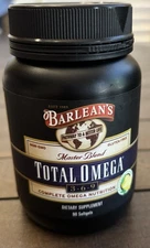 Barlean's Total Omega 3-6-9 90 Softgels NEW!!  Exp 7/27