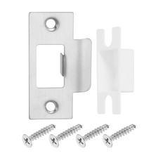 2 Set 70mm x 40.3mm Stainless Steel Deadbolt Strike Plate, Silver