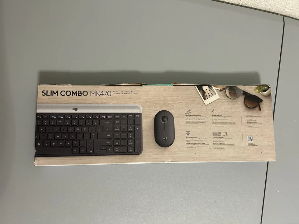 Brand New Logitech MK470 Slim Combo Wireless Keyboard and Mouse Black - Image 2 of 4