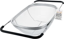 U.S. Kitchen Supply Stainless Steel Colander Strainer - 6-Quart Collapsible Cola