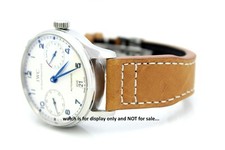 Cinturino orologio Aviator 22 mm pelle marrone marrone chiaro fatto a mano lusso IWC Portugieser