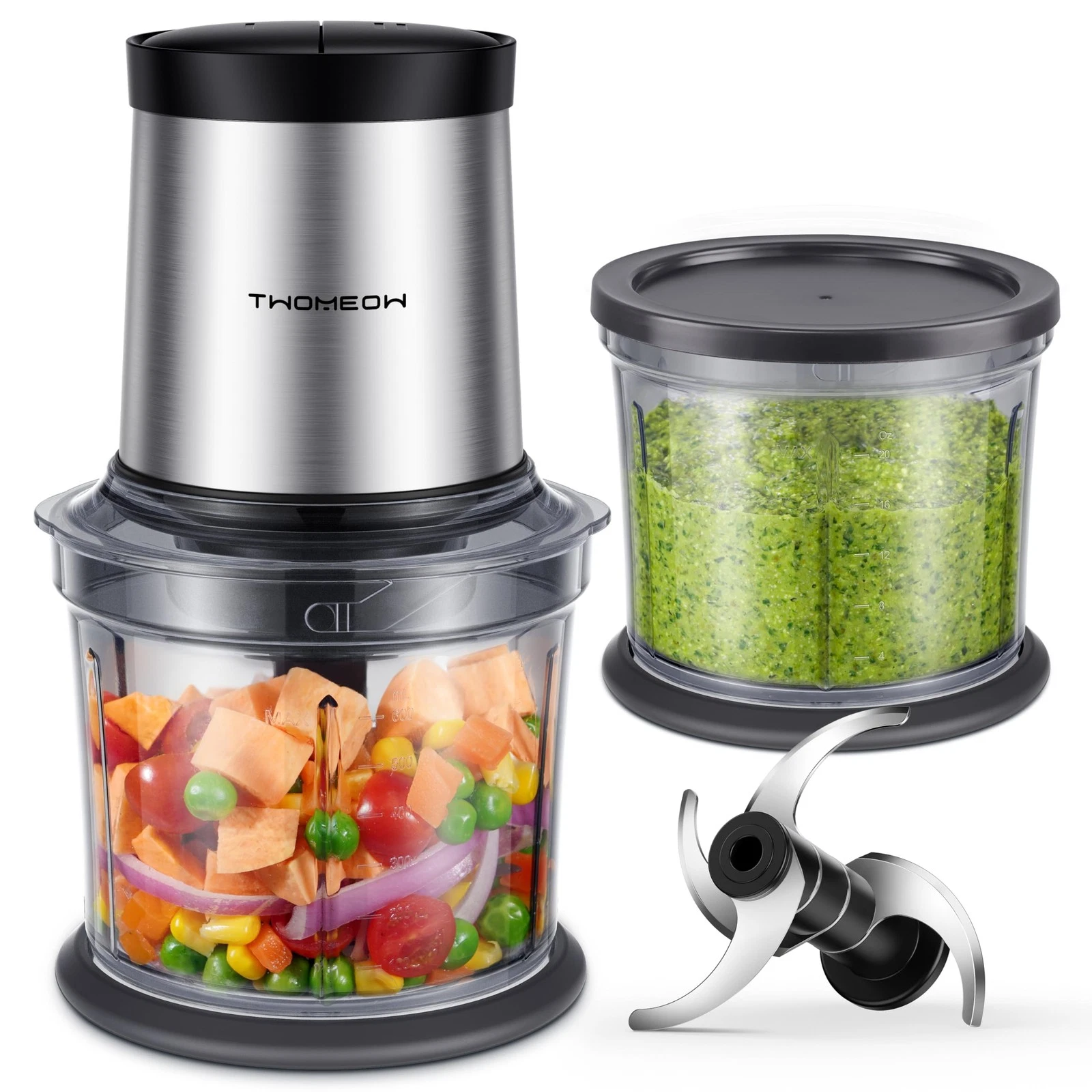TWOMEOW Food Processor 4 Cup, Electric Food Chopper, 【Small but Powerful】Meat...
Opens in a new wind
