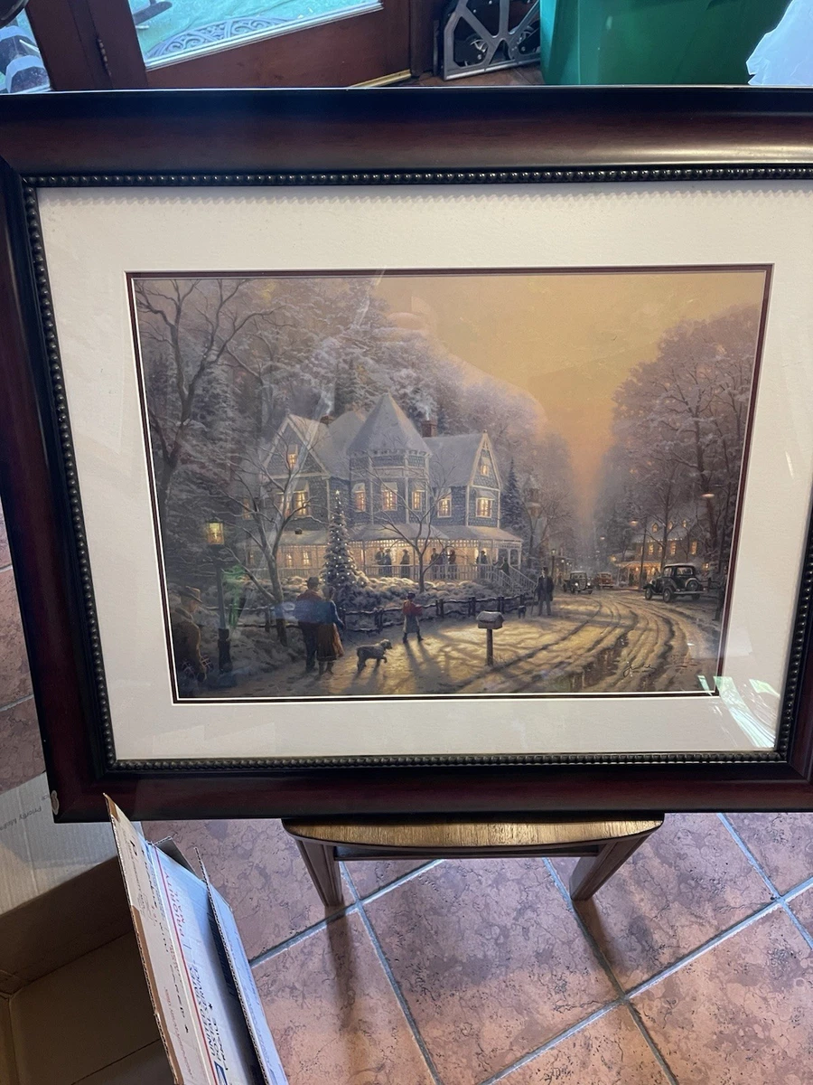 トーマスキンケード A Holiday Gathering ライトアップ 絵画 A Holiday Gathering - Limited Edition Canvas Limited Edition
