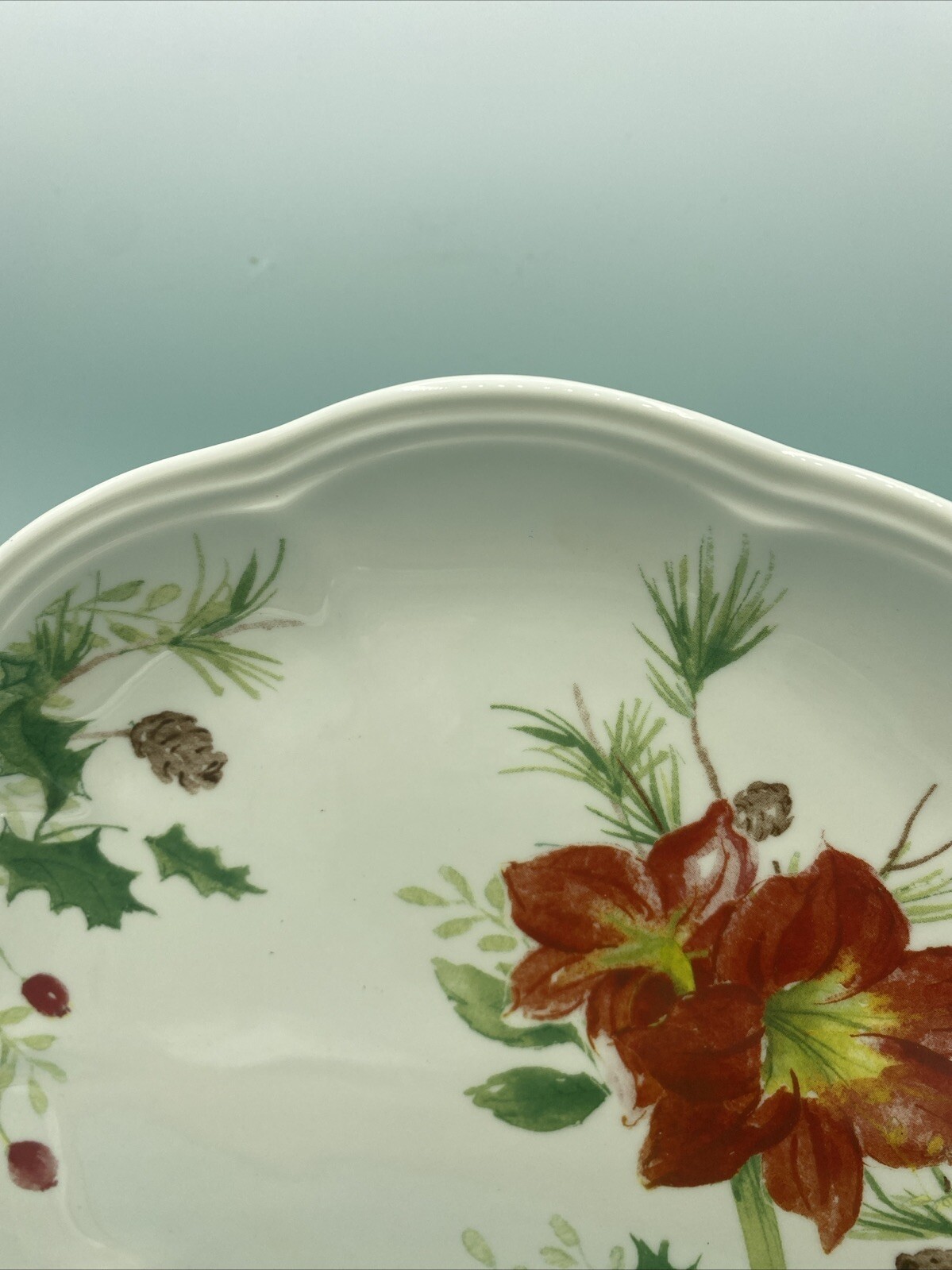 Lenox lunchon plates 9” Winter Meadow. Christmas Festive Dishes.