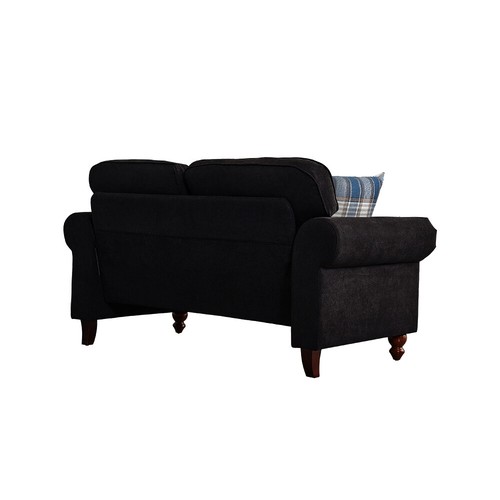 Luxury 2, 3 Seater Linen Fabric Couch Sofa Armchair with 2 Pillows Living Room - Picture 50 of 86