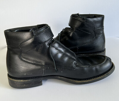 Prada Black Leather Men’s Lace Up Boots size 8 Men main image 3