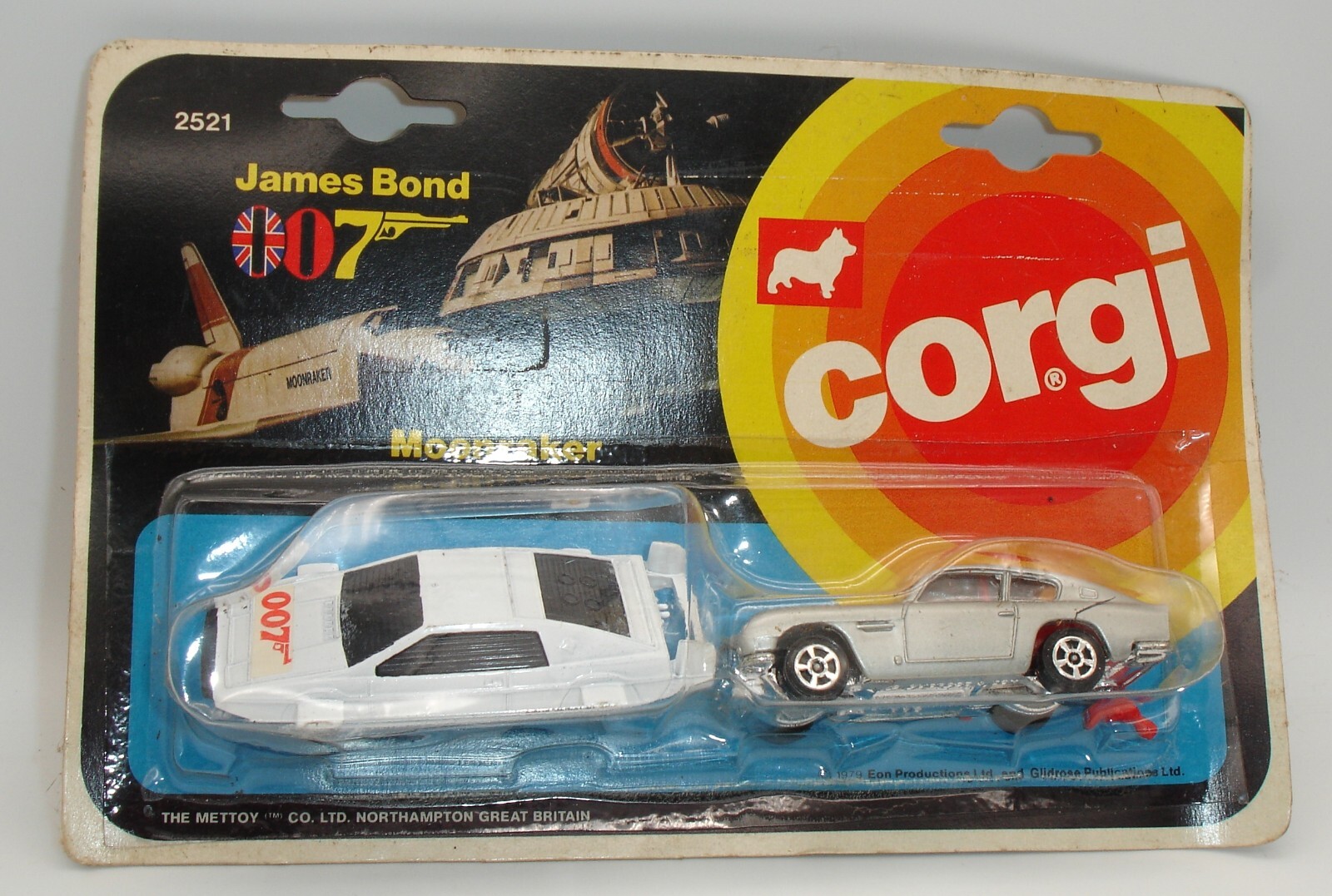 Vintage Corgi 2521 James Bond 007 Moonraker  Lotus Esprit & Aston Martin Mettoy