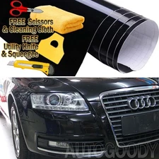 60" x 60" Gloss Black Vinyl Film Wrap Sticker Decal Air Bubble Free 5ft x 5ft