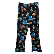 Nintendo Pajama Pants Boys Medium Black Multicolor Mario Straight Leg