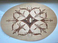 Inlay Marquetry panel antique restoration/cabinet wood veneer carpentry x9
