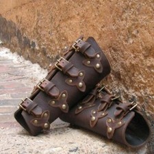 Viking Greaves - Leather Armor for LARP and Cosplay