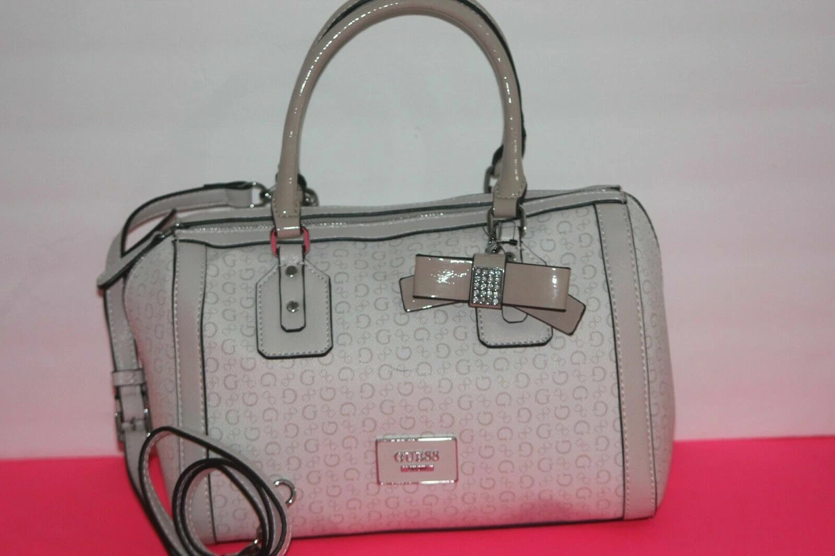 GUESS Women s Burnley Faux Leather Logo Box Satchel bag purse eBay