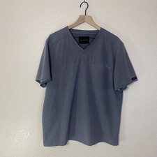 Jaanuu Refined V-Neck Top J86006-GRAY Men  s Scrubs Zip Pocket Size XL