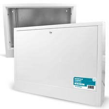 Verteilerschrank Aufputz 10-12 Heizkreise Fußbodenheizung Verteilerkasten Weiß