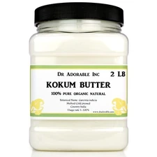 PURE KOKUM BUTTER ORGANIC FRESH COLD PRESSED NATURAL 2 OZ 4 OZ UP TO 12 LB