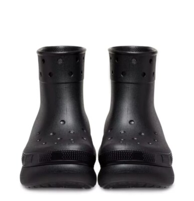 Crocs NEW Classic Crush Black Rain Boots Lightweight Easy Crocs NEW Classic Crush Black Rain Boots Lightweight Easy