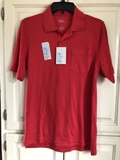 Croft Barrow Polo Shirt Mens Red Small Retail 20 s-gray-35-5