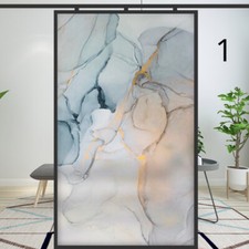 Privacy 3D Static Cling Window Films Marble Frosted Glass Sticker Home Art Decor