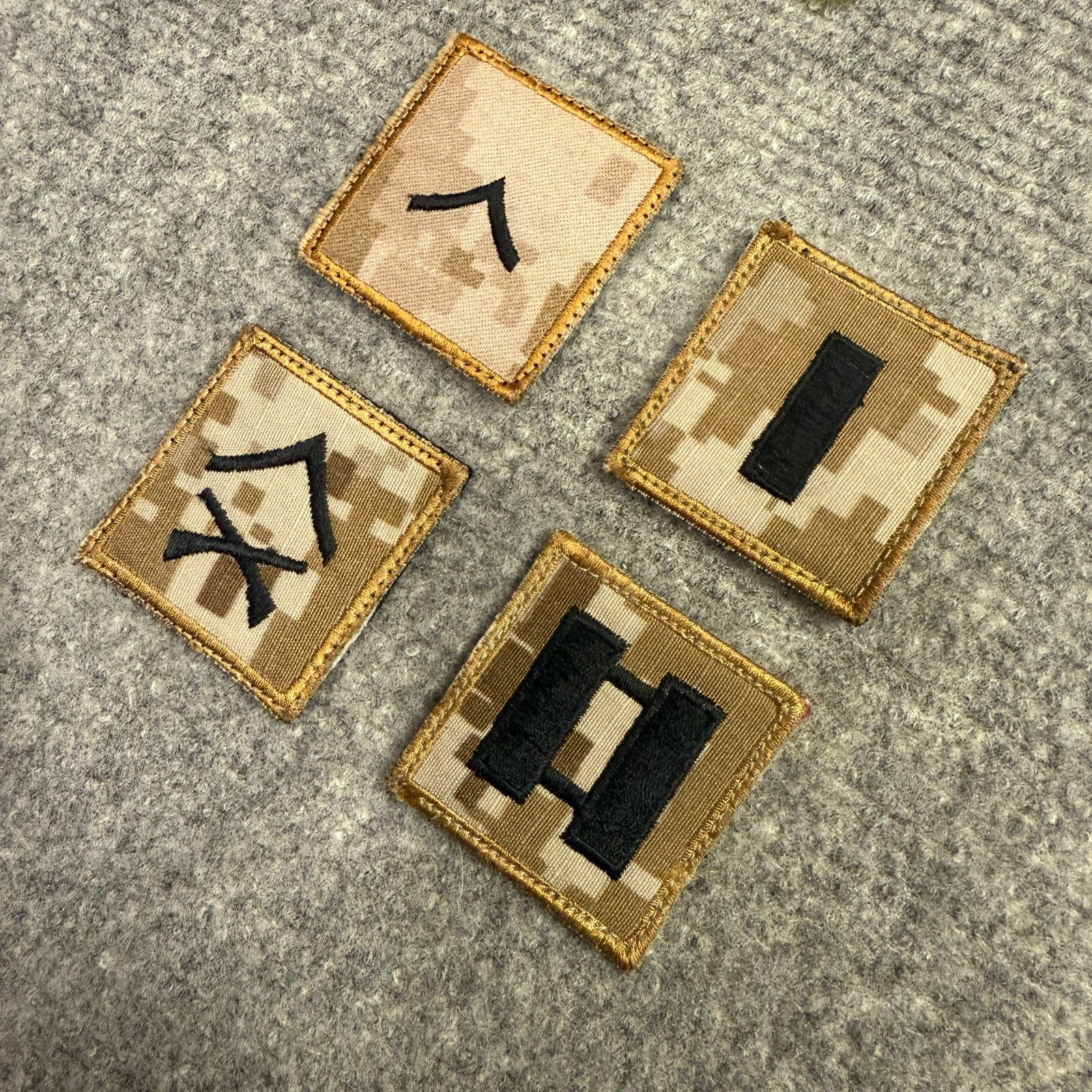 USMC United States Marine Corps Rating Desert MARPAT , E-2, E-3, O-3 Rank Patch - Picture 2 of 16