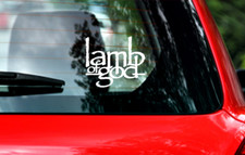 Lamb Of God Car Decal Vinyl Glossy Band Logo Bumper Sticker Heavy Metal Rock