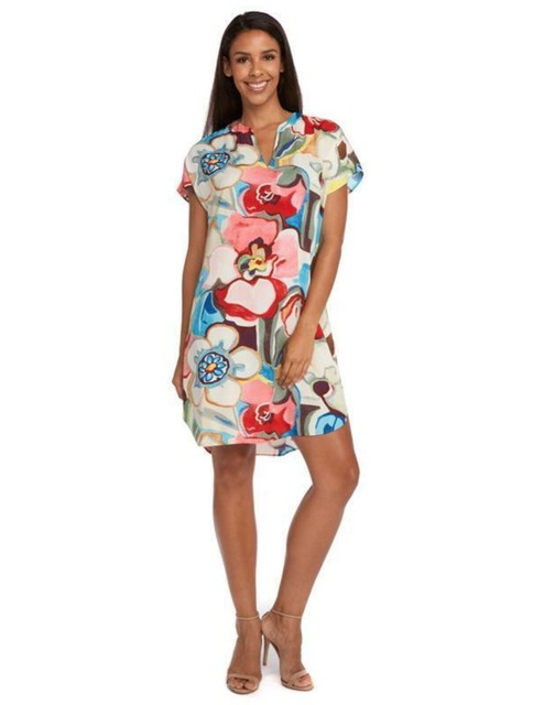 Jams World Sofia Dress Tavern Print Sundress Tunic XL Made in USA eBay