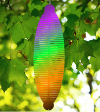 16" Ombre Colorful Helix 3D Hanging Wind Spinner Yard Decor Kinetic hws002