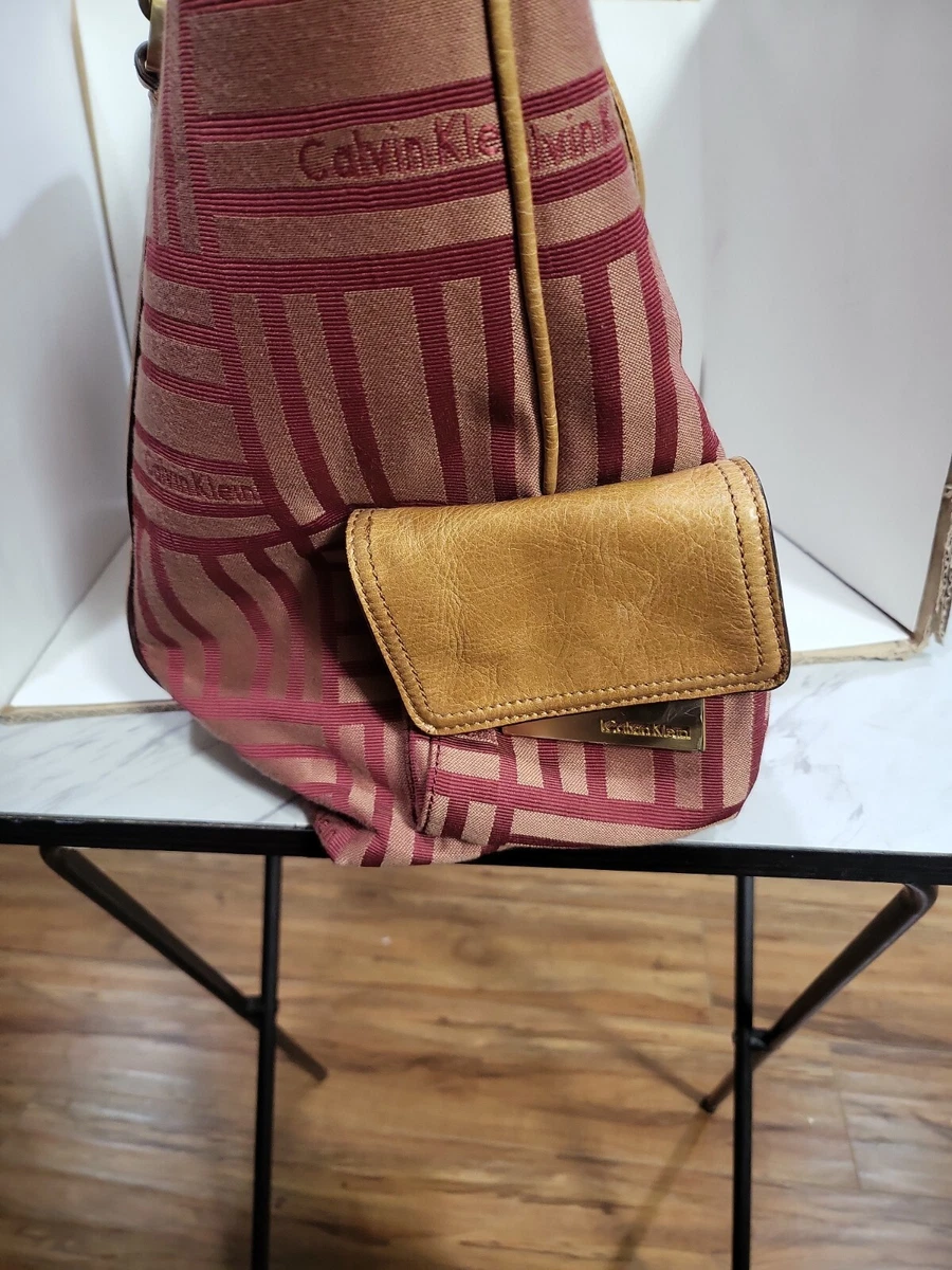 Calvin klein stripe logo tote sale