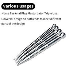 S/M/L/XL Penis Urethral Sounding Stainless Steel Long Insert Plug Dilator Rod