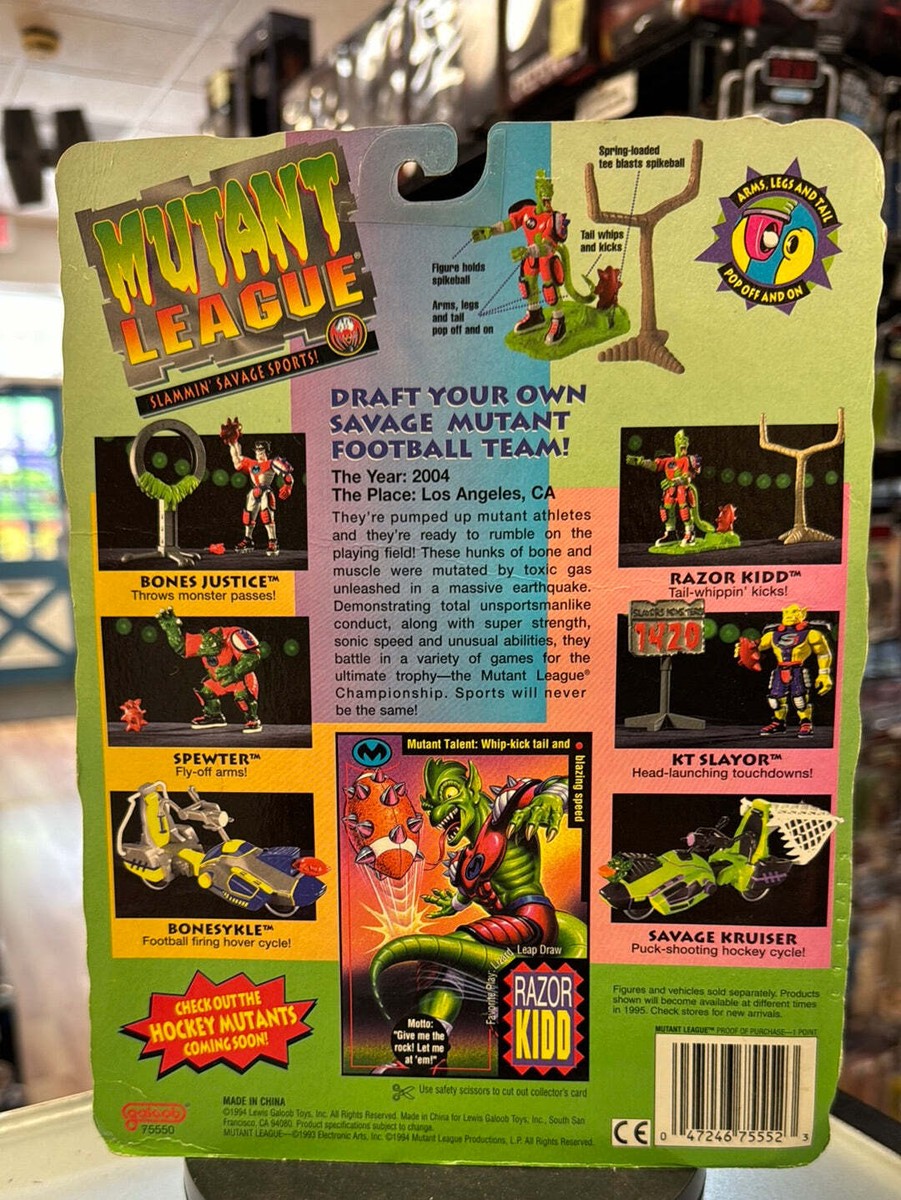 Razor Kidd with Tail Whippin Kicks (Vintage Mutant League, Galoob