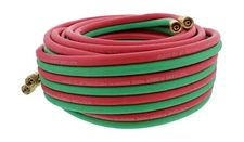 Oxygen Propane Twin Welding Hose T Grade 3/8" ID, B B 9/16-18 Size Fittings T...