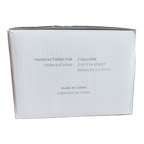 Z Gallerie Storage Duo Set Of 2 Ceramic Canisters Metal Lids 2.5x4 in 8.4oz NEW - Picture 8 of 9