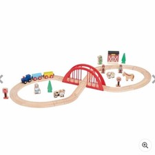 Squirrel Play 35 Piece Wooden Train Set Toy Toddlers