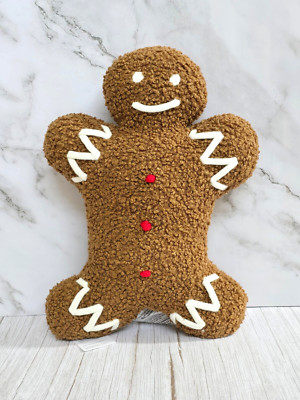 Pottery Barn CHRISTMAS Mr. Spice Gingerbread TOY Pillow ~ BRAND NEW