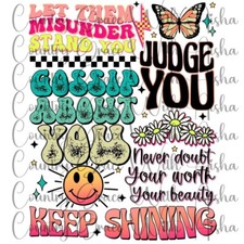 Sublimation Transfer Print Let Them Judge You Ready to Press Heat Transfer