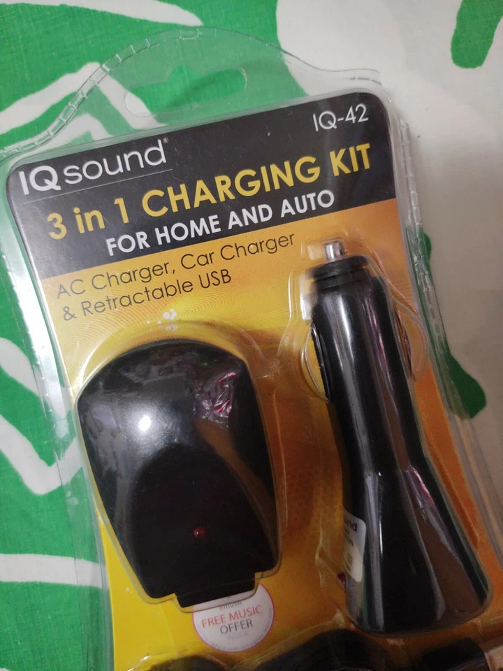 Kit de carga 3 en 1 IQ Sound IQ42 para hogar y modelo de coche Foto 3 de 4