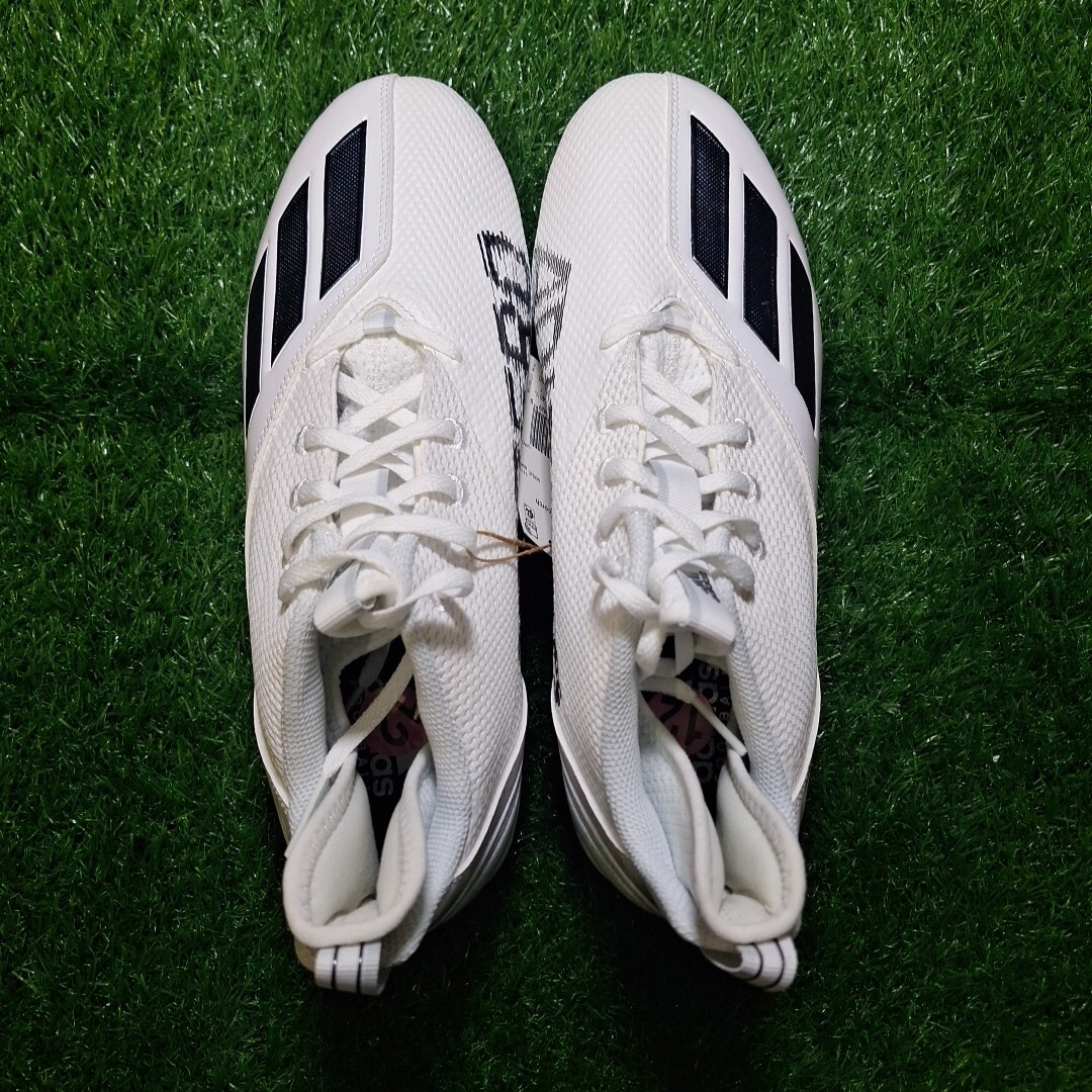 Mens Size 12 Adidas Adizero Scorch Football Cleats White  display picture 1
