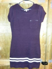 Made For Me To Look Amazing Women Large Purple Knit Hooded Tunic Sweater Dress .