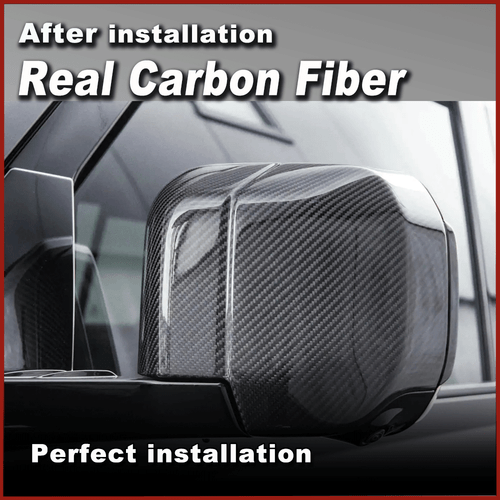 For Land Rover Defender 90 110 130 20UP Dry Carbon Side Mirror Cover Caps Add On - Picture 5 of 12