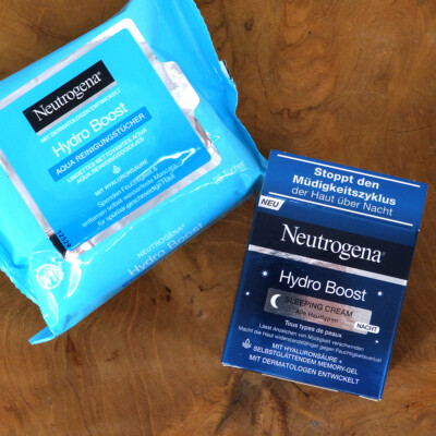 2tlg. Set Neutrogena Hydro Boost Sleeping Cream + Reinigungstücher