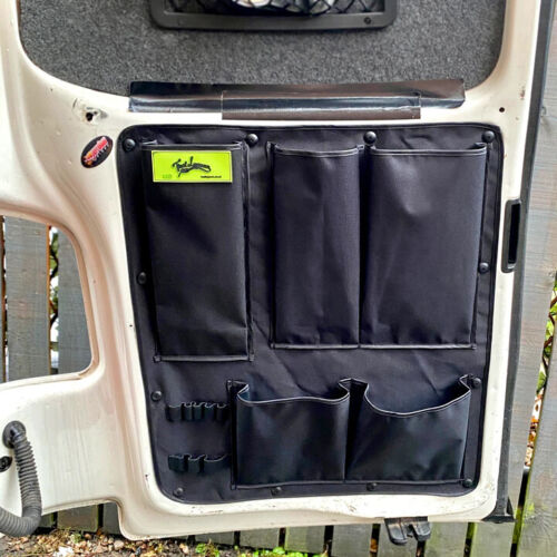 VW T5 Barn Door Storage Organiser Pocket Work Tools Camper Van Set - Picture 5 of 6