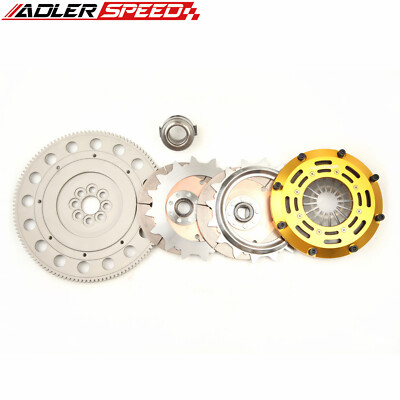 Racing Twin Disc Clutch w/Flywheel For Acura RSX Honda Civic Si K20 K24 K-series