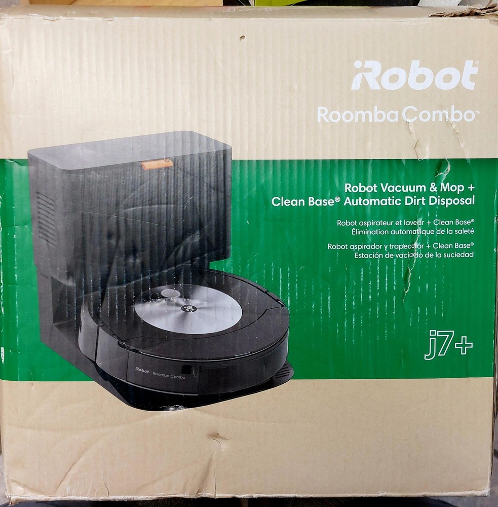 iRobot Roomba Combo j7+ Robot Vacuum & Mop, C755020 Self-Emptying -NEW, Open Box